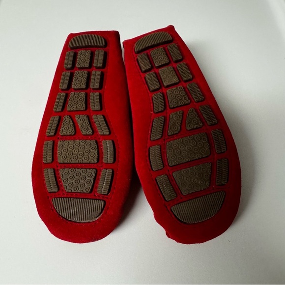 Janie and Jack Red Suede Driving Slip On Loafers Size 8 - Picture 5 of 5